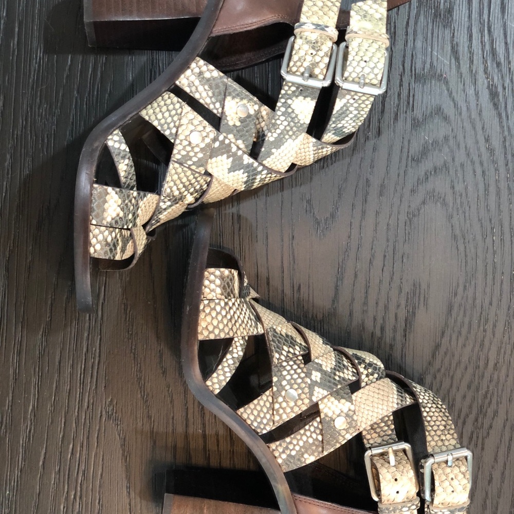 Dolce Vita Python Print Stack Heels Sandals Sz 6 - image 4